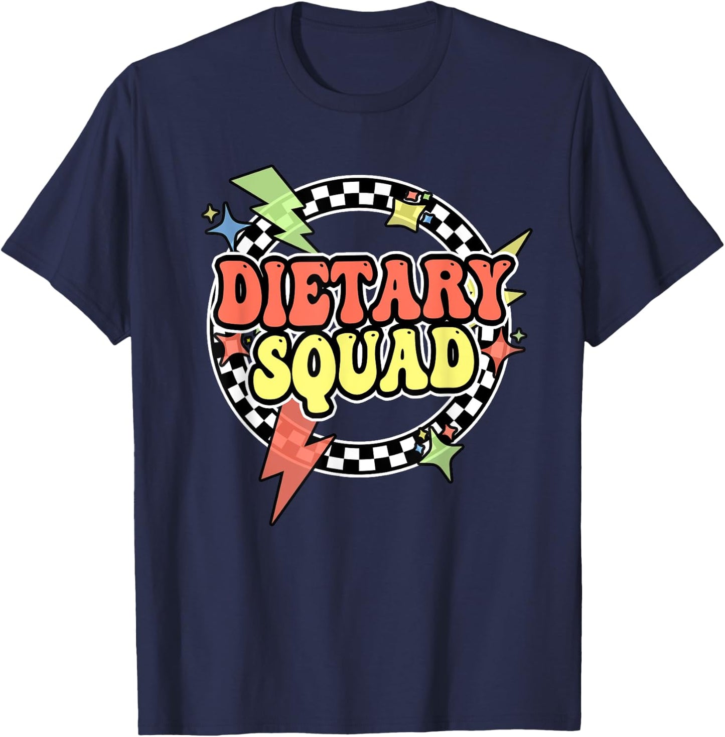 Retro Dietary Squad Dietary Appreciation Week For Staff T-Shirt - T-Shirt | Navy