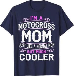 Motocross Mom, Cute Sporting Mom Gift T-Shirt - T-Shirt | Navy