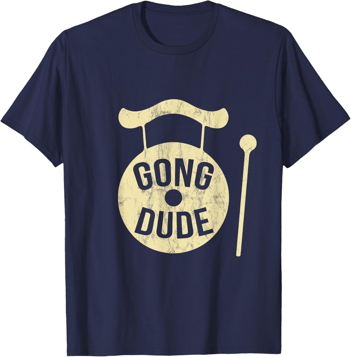 Gong Instrument Geschenk Black -Adults Retro Vintage Music T-Shirt - T-Shirt | Navy