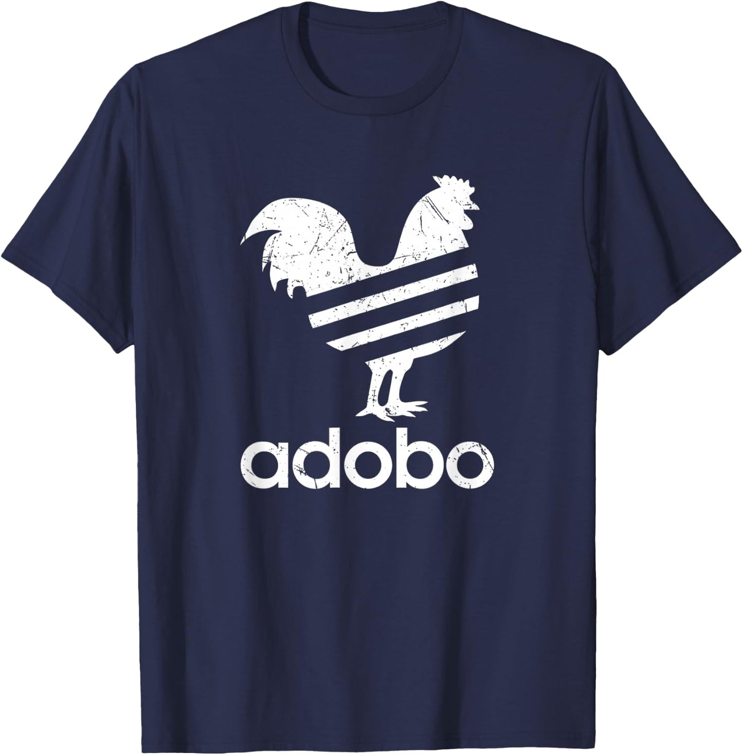 Adobo T Shirt - Distressed Graphic T-Shirt - T-Shirt | Navy