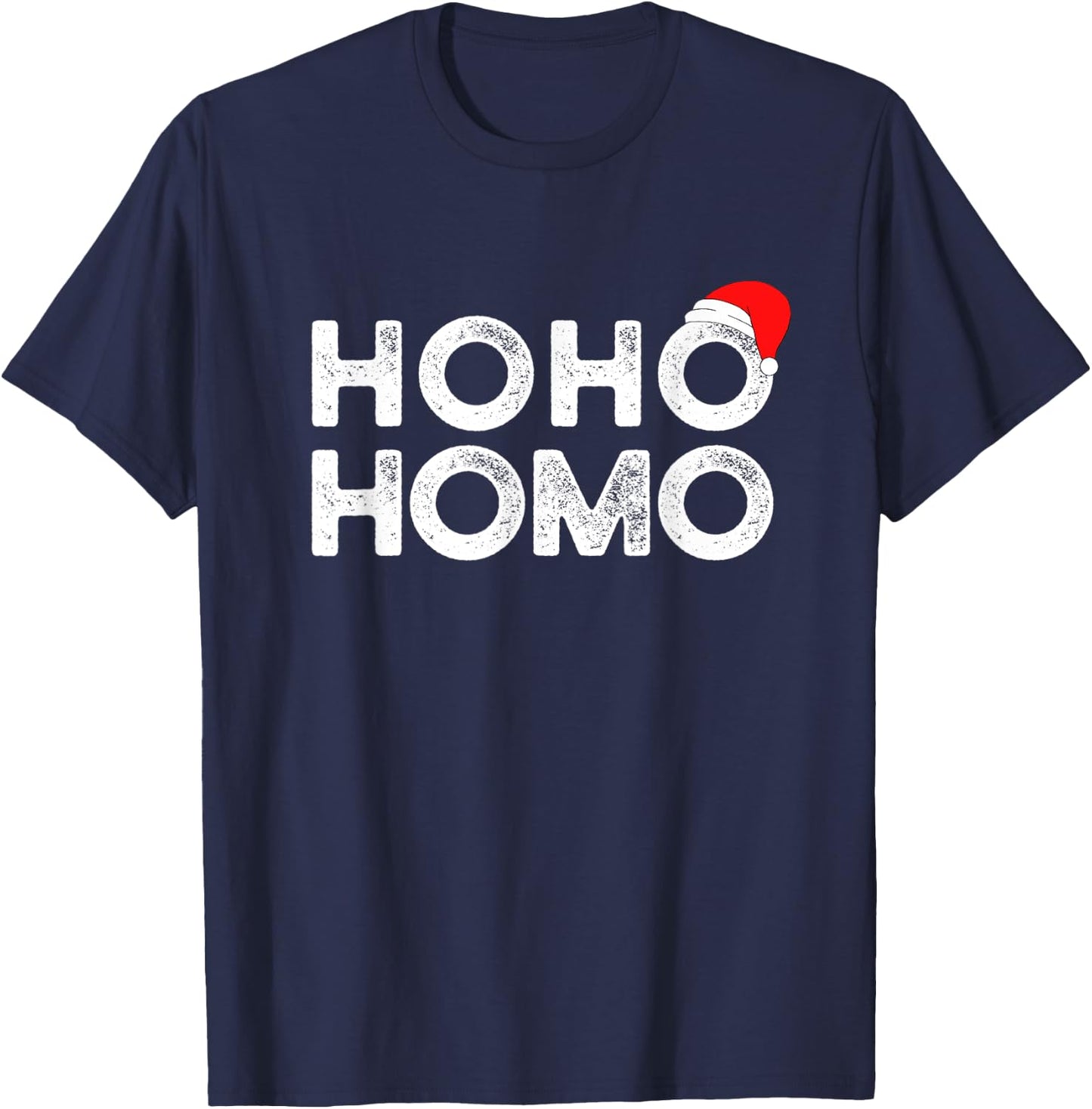 Hoho Homo Gay Christmas T-Shirt - T-Shirt | Navy