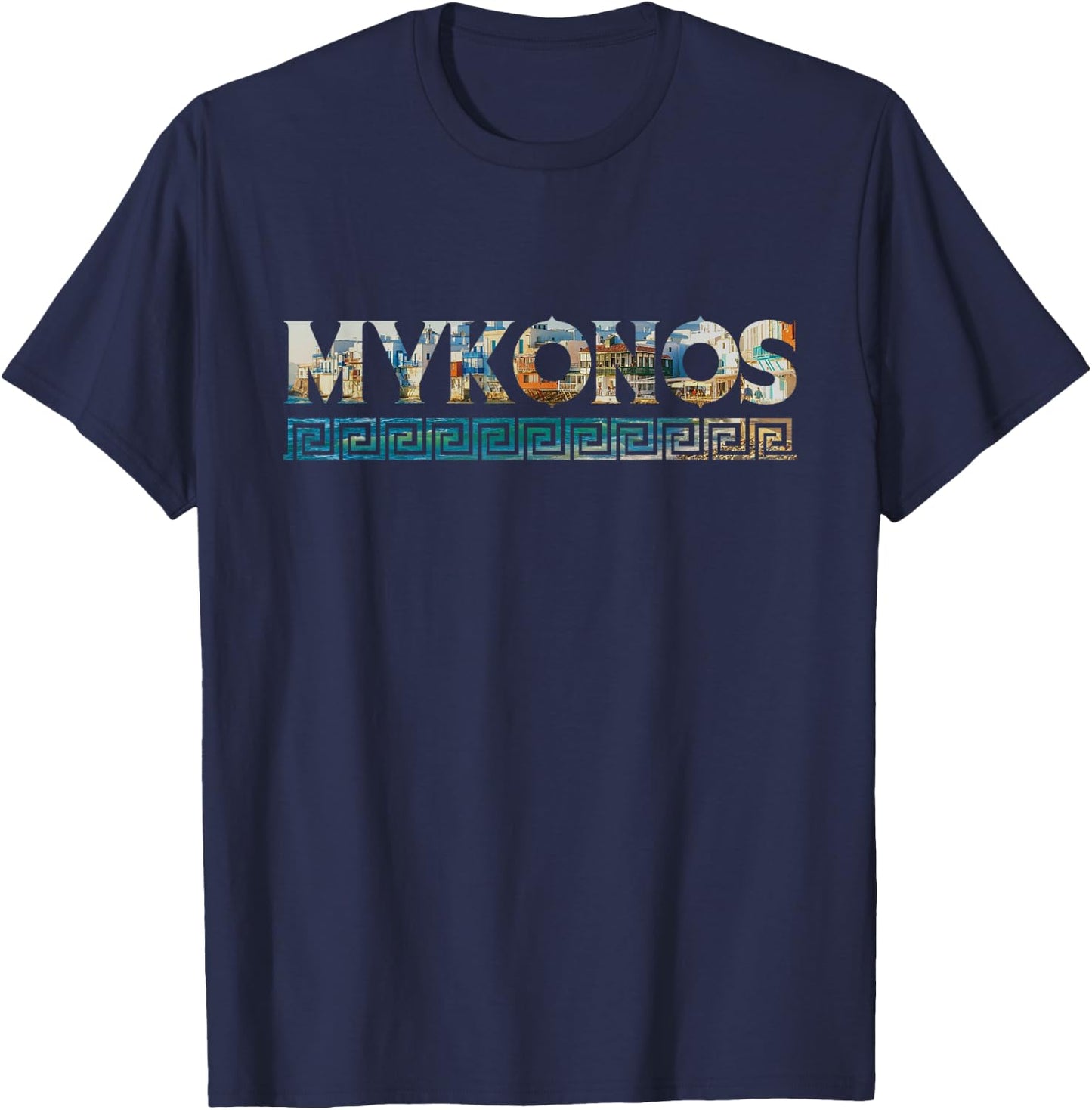 Mykonos Greek Greece Travel Vacation I Love Greece T-Shirt - T-Shirt | Navy