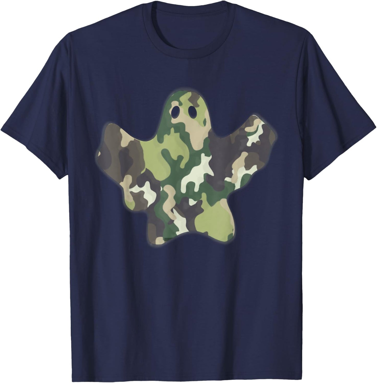 Funny Halloween Camouflage Camo Ghost T-Shirt - T-Shirt | Navy