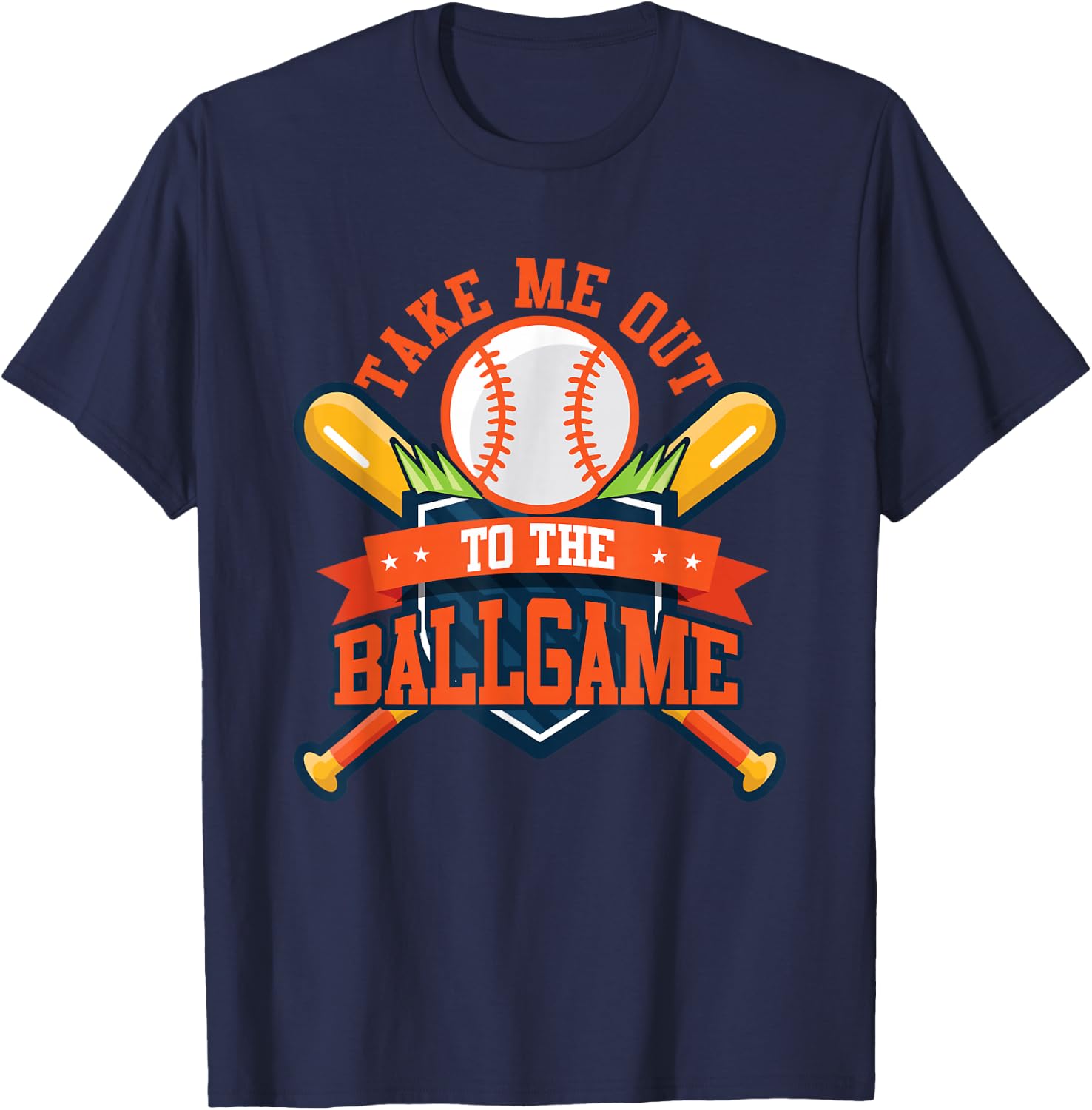 Take Me Out to the Ball Game Baseball Player Son Daughter T-Shirt - T-Shirt | Navy