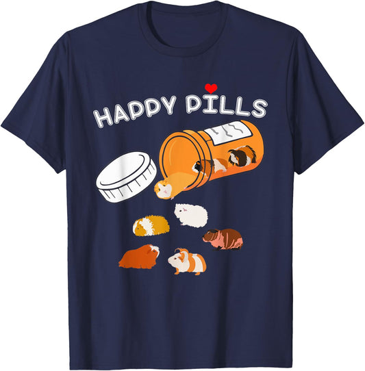 Happy Pill Guinea Pig T-Shirt - T-Shirt | Navy