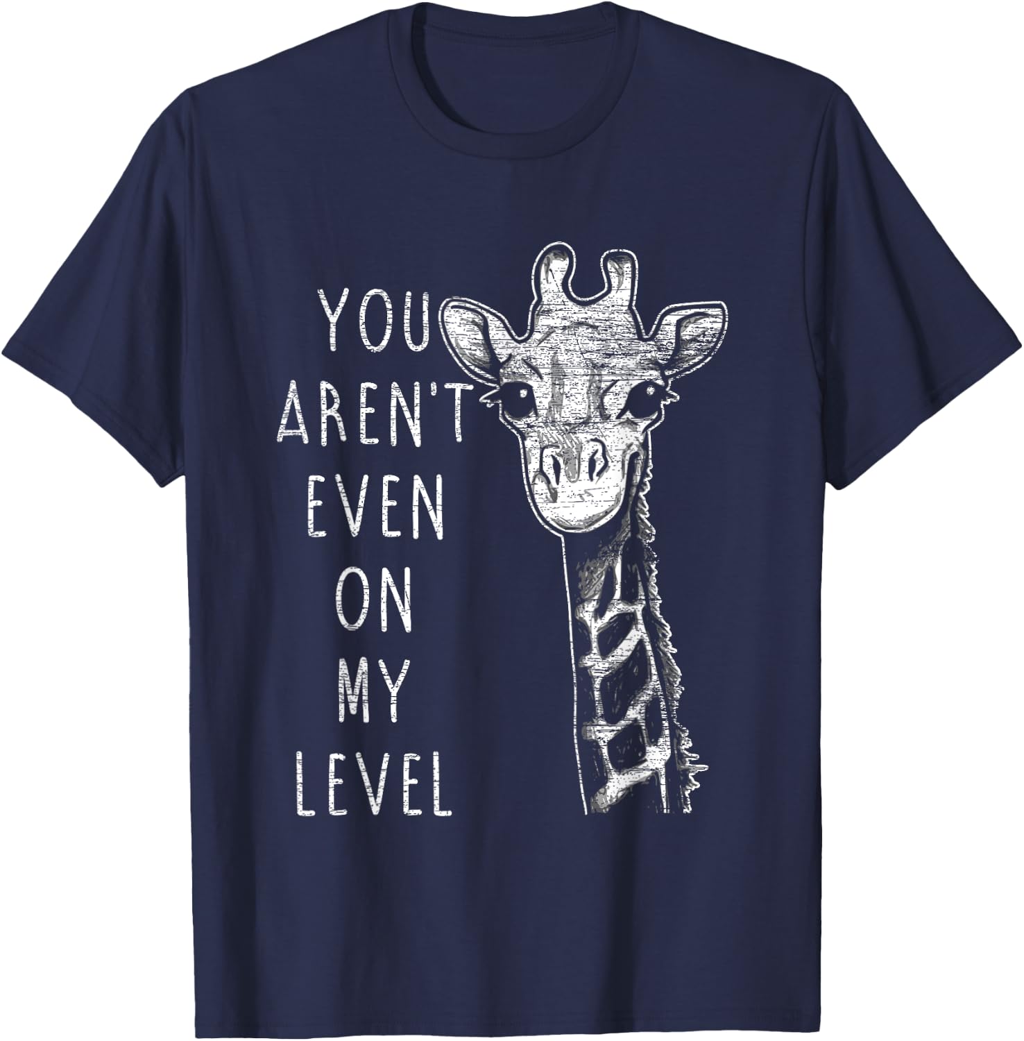 Funny Giraffe T-Shirt - T-Shirt | Navy