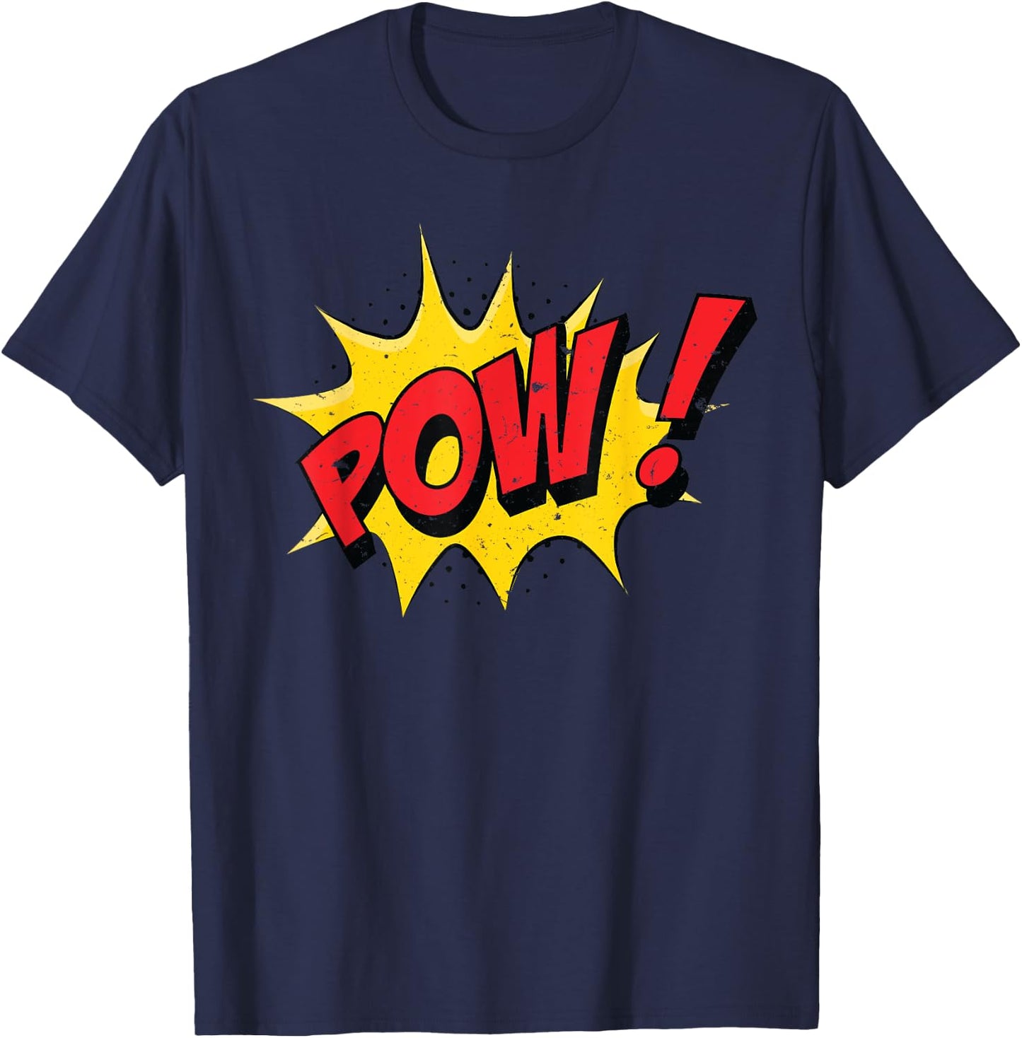 POW! Comic Book Cartoon Funny Pop Art T-Shirt - T-Shirt | Navy