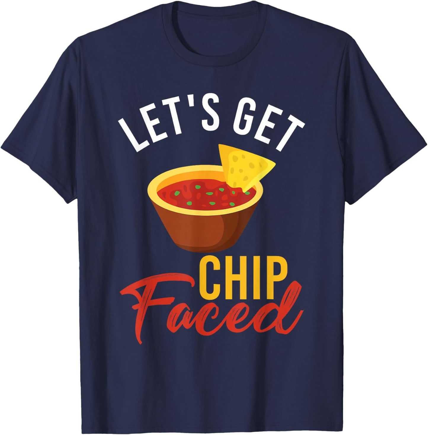 Let's Get Chip Faced Shirt T-Shirt - T-Shirt | Navy