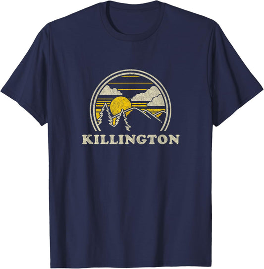 Killington Vermont VT T Shirt Vintage Hiking Mountains T-Shirt - T-Shirt | Navy