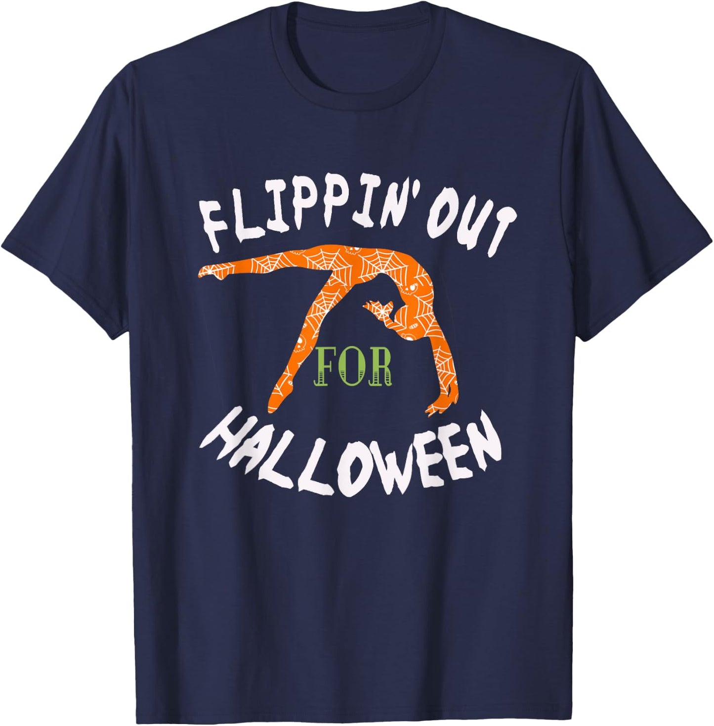 Girls Flipping out For Halloween Gymnastics Gift T-Shirt - T-Shirt | Navy