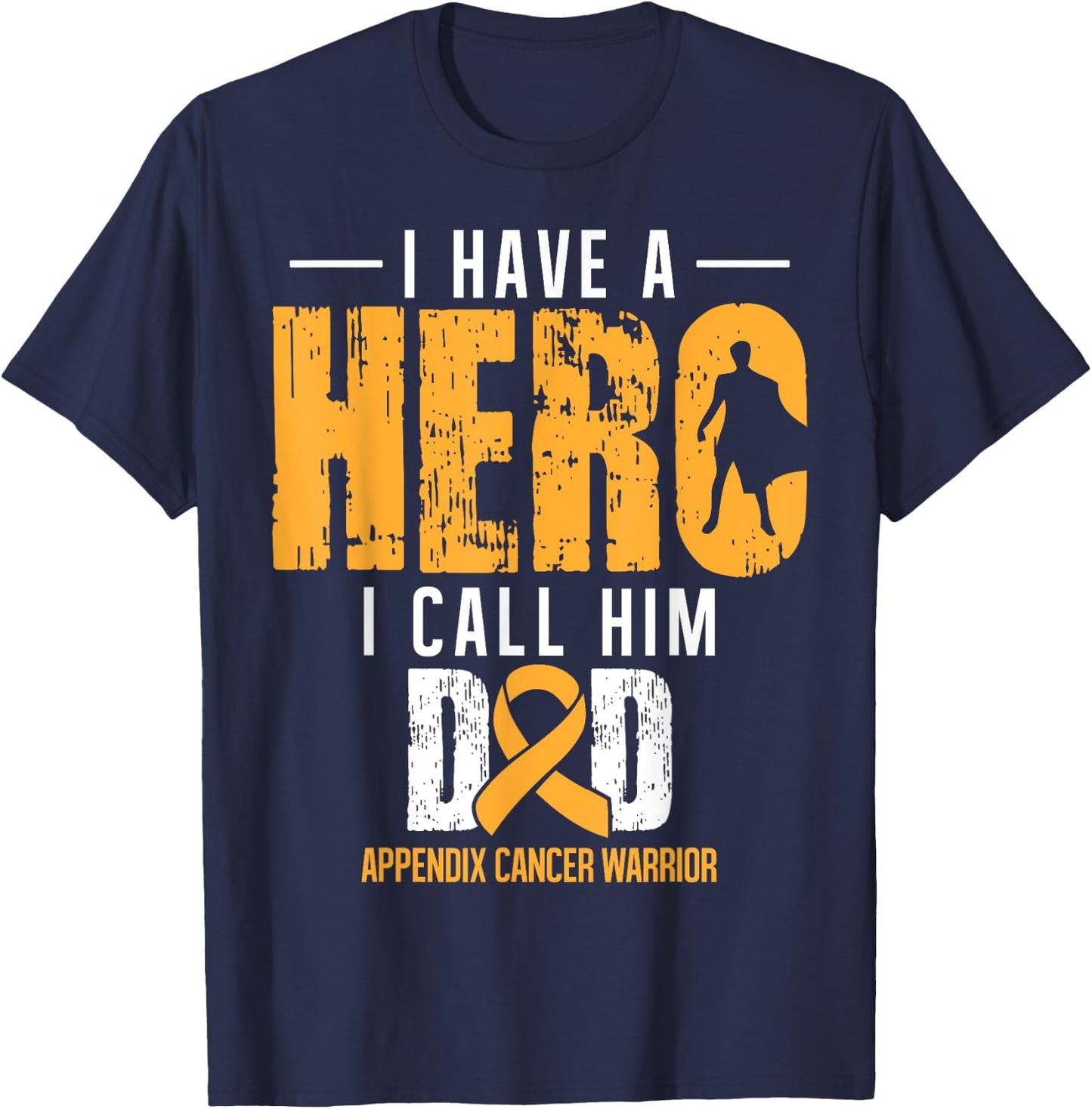 Appendix Cancer Awareness Ribbon T Shirts T-Shirt - T-Shirt | Navy