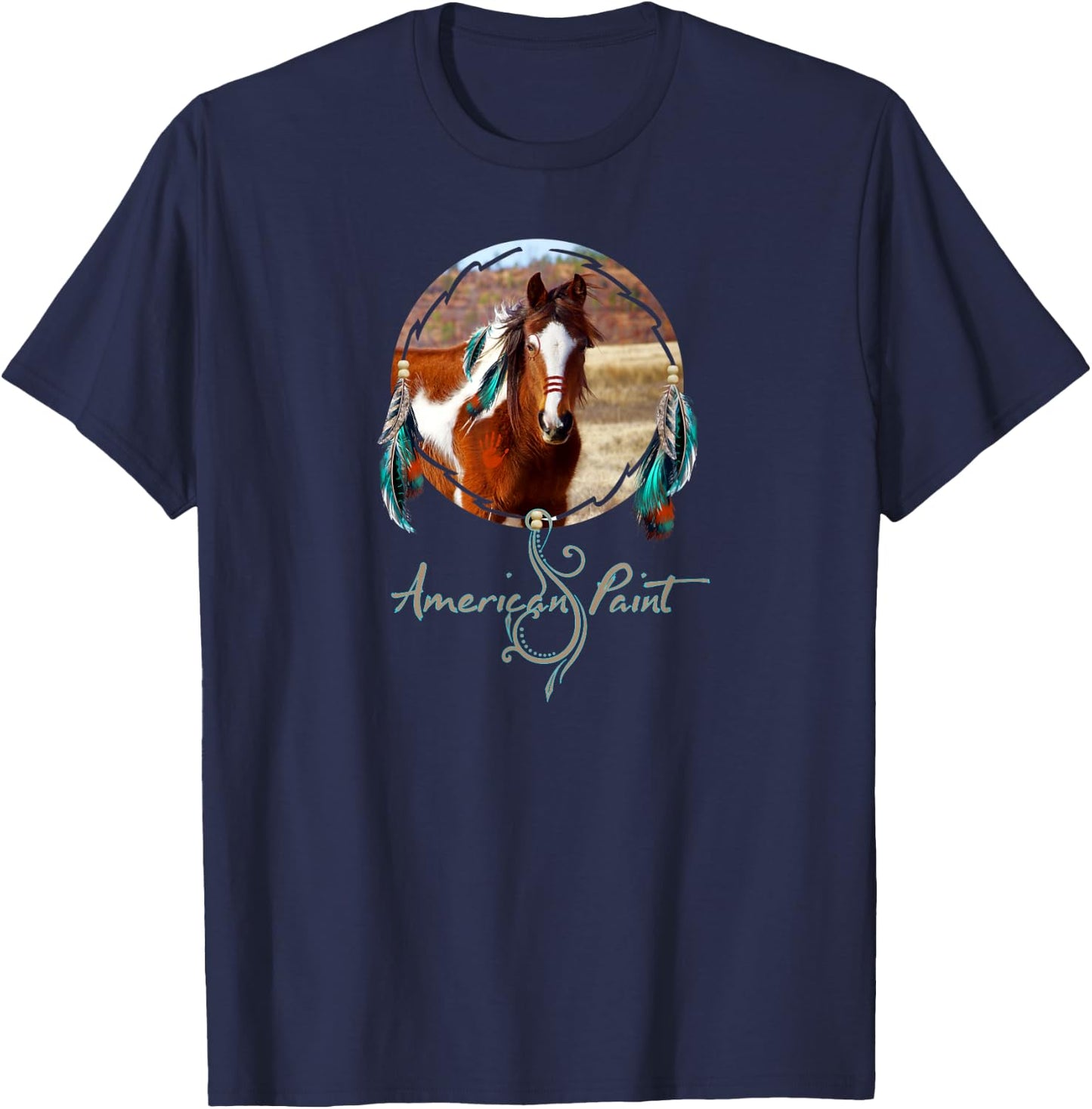 Native American War Horse T-Shirt - T-Shirt | Navy