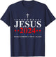 Jesus Christ 2024 Make America Pray Believe Again Christian T-Shirt - T-Shirt | Navy