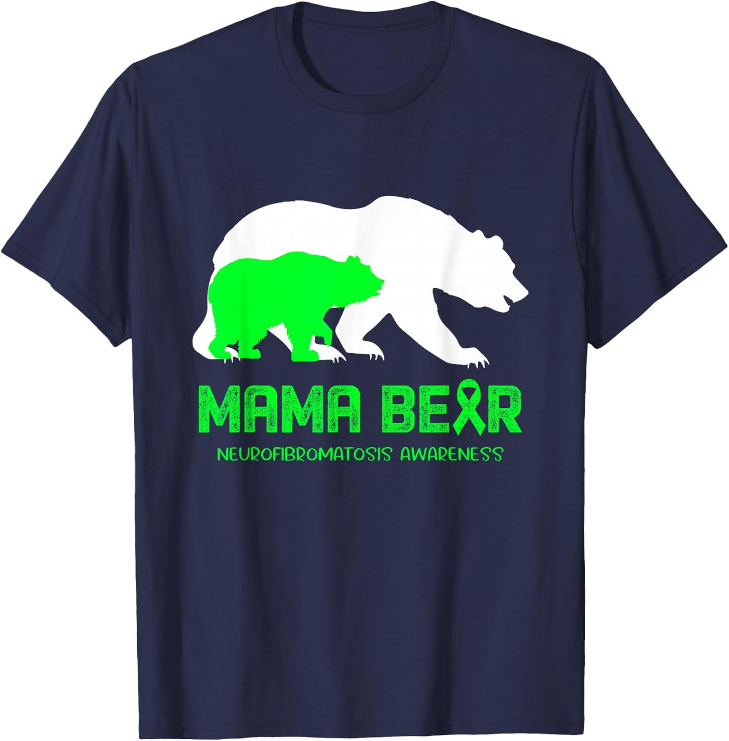 Mama Bear Neurofibromatosis Awareness Shirt Men T-Shirt - T-Shirt | Navy