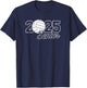 Senior 2025 Volleyball Mom High School Graduation Outfit Pro T-Shirt - T-Shirt | Navy