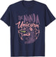 The Ninja Unicorn - Fantasy Assassin with stabbing Horn T-Shirt - T-Shirt | Navy