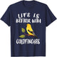Life Is Better With Goldfinches Birds Animal T-Shirt - T-Shirt | Navy