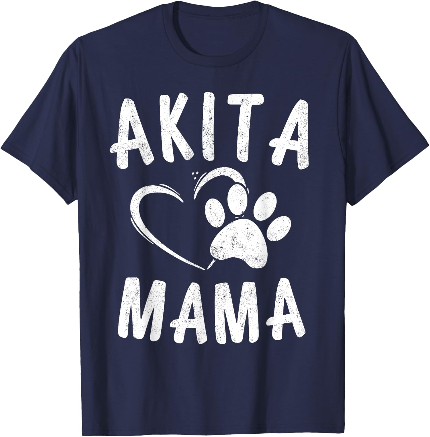 Fun Akita Mama Gift Pet Lover Apparel Dog Akita Mom Women Kids T-Shirt - T-Shirt | Navy