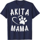 Fun Akita Mama Gift Pet Lover Apparel Dog Akita Mom Women Kids T-Shirt - T-Shirt | Navy