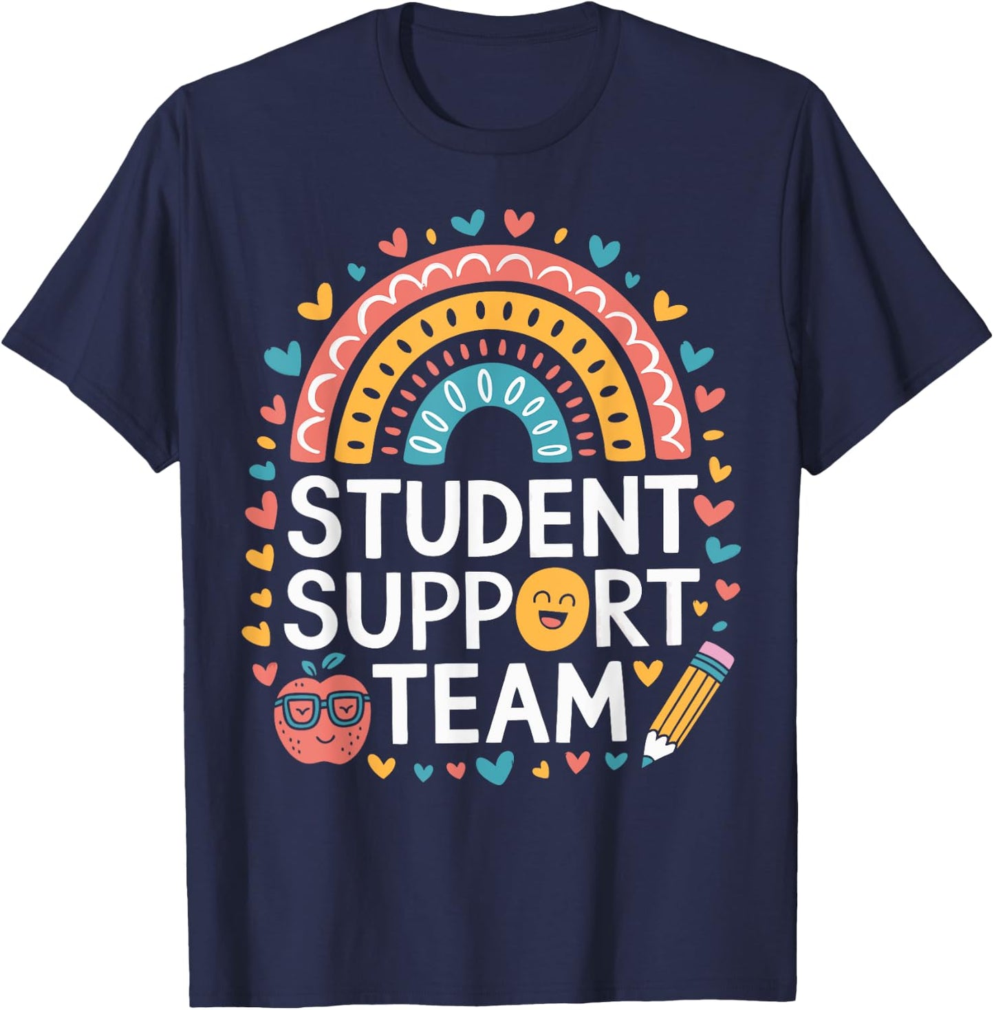Intervention Teacher Student Support Team Intervention T-Shirt - T-Shirt | Navy