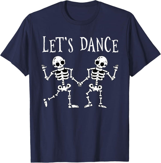 Let's Dance Halloween Skeleton Dancing Gift T-Shirt - T-Shirt | Navy