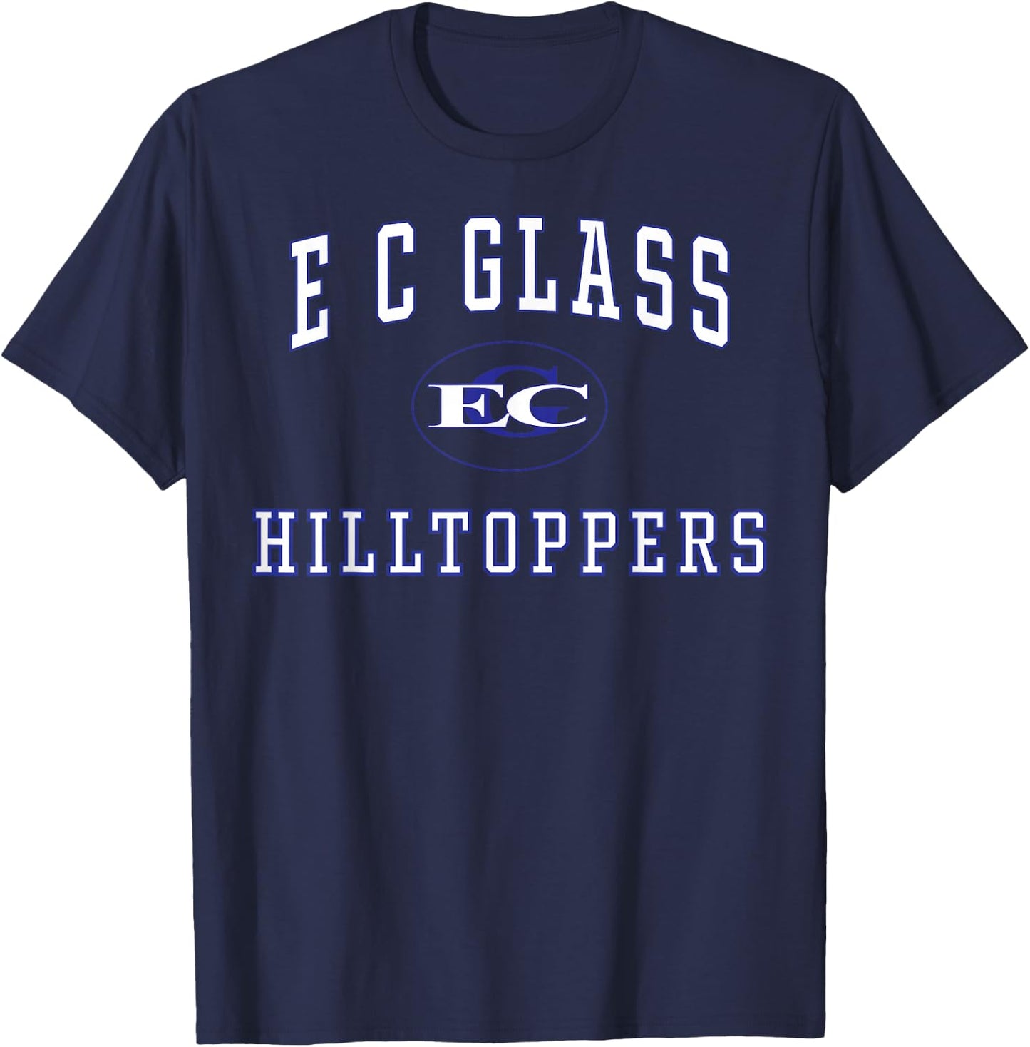 E C Glass High School Hilltoppers C1 T-Shirt - T-Shirt | Navy
