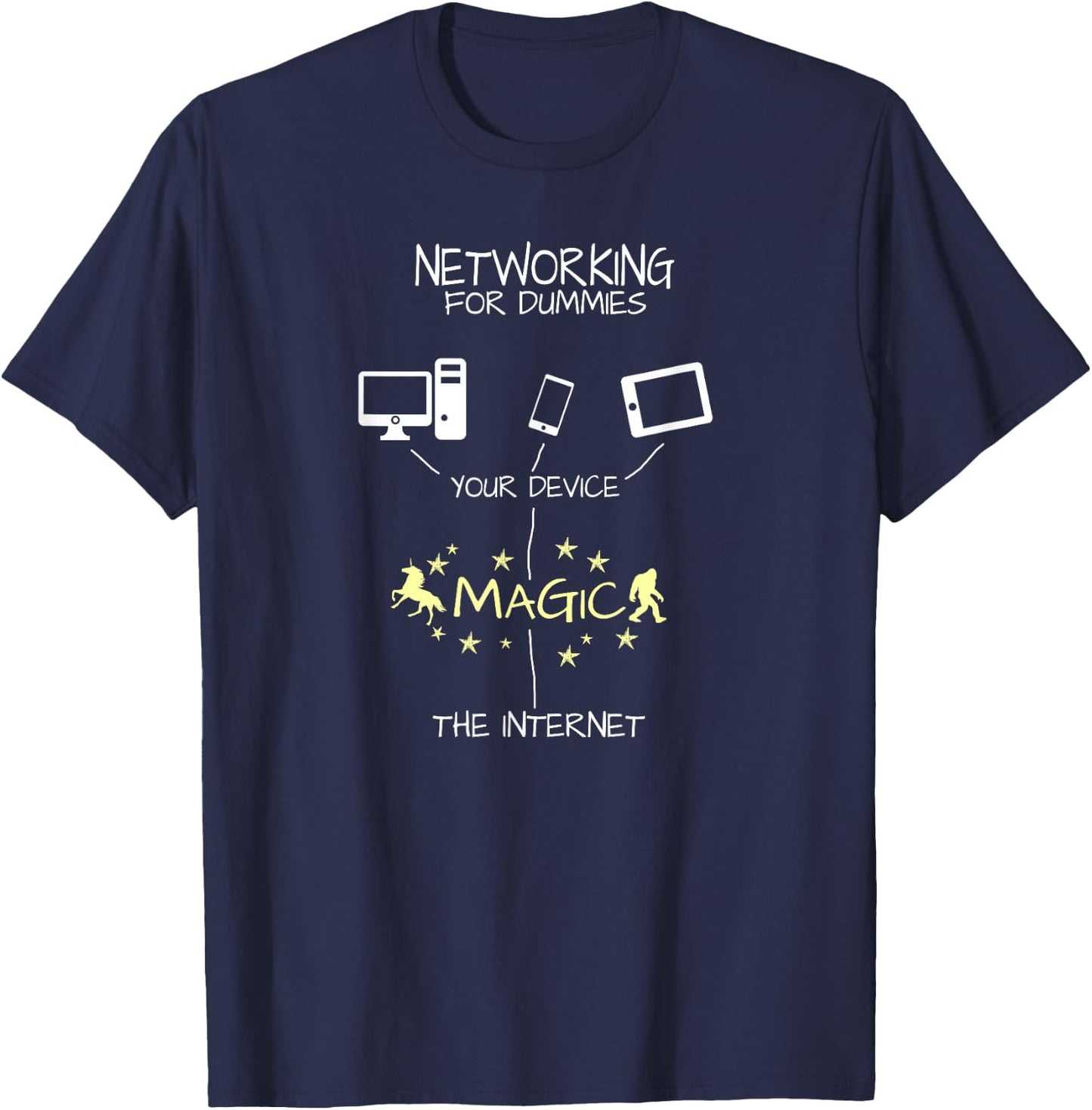 Network Engineer - Magic Internet Funny T-Shirt - T-Shirt | Navy