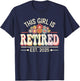 This Girl is Retired Est 2025 Groovy Retirement T-Shirt - T-Shirt | Navy