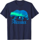 Alaska Grizzly Polar Bear Arctic Nature Winter T-Shirt - T-Shirt | Navy