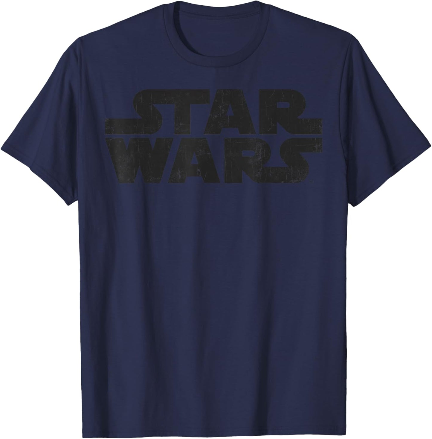 Star Wars Vintage Distressed Movie Logo T-Shirt - T-Shirt | Navy