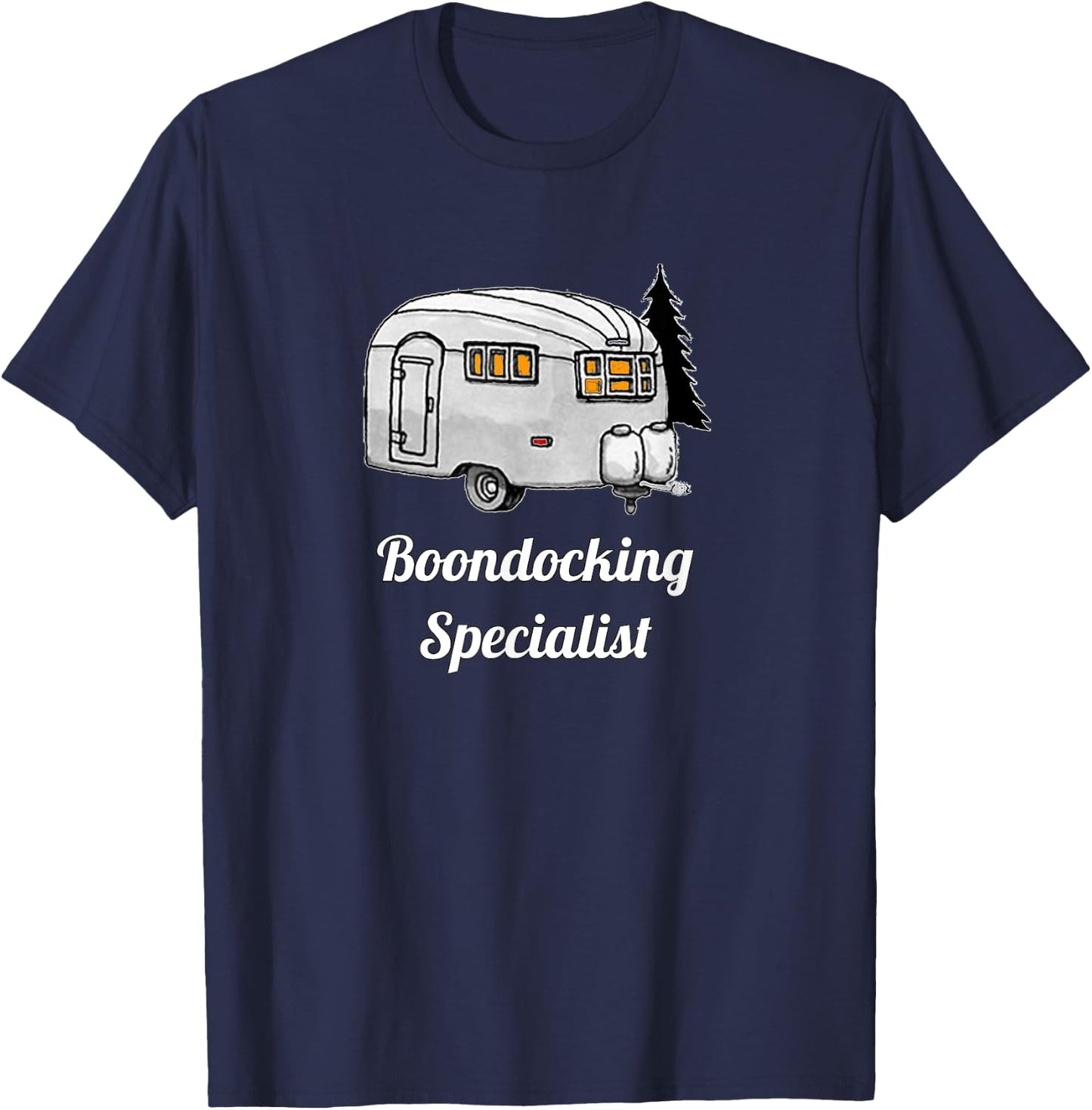 Boondocking Specialist Camping 4 Men & Women T-Shirt - T-Shirt | Navy
