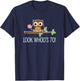 70th Birthday Party Look Whoos 70 Owl T-Shirt - T-Shirt | Navy