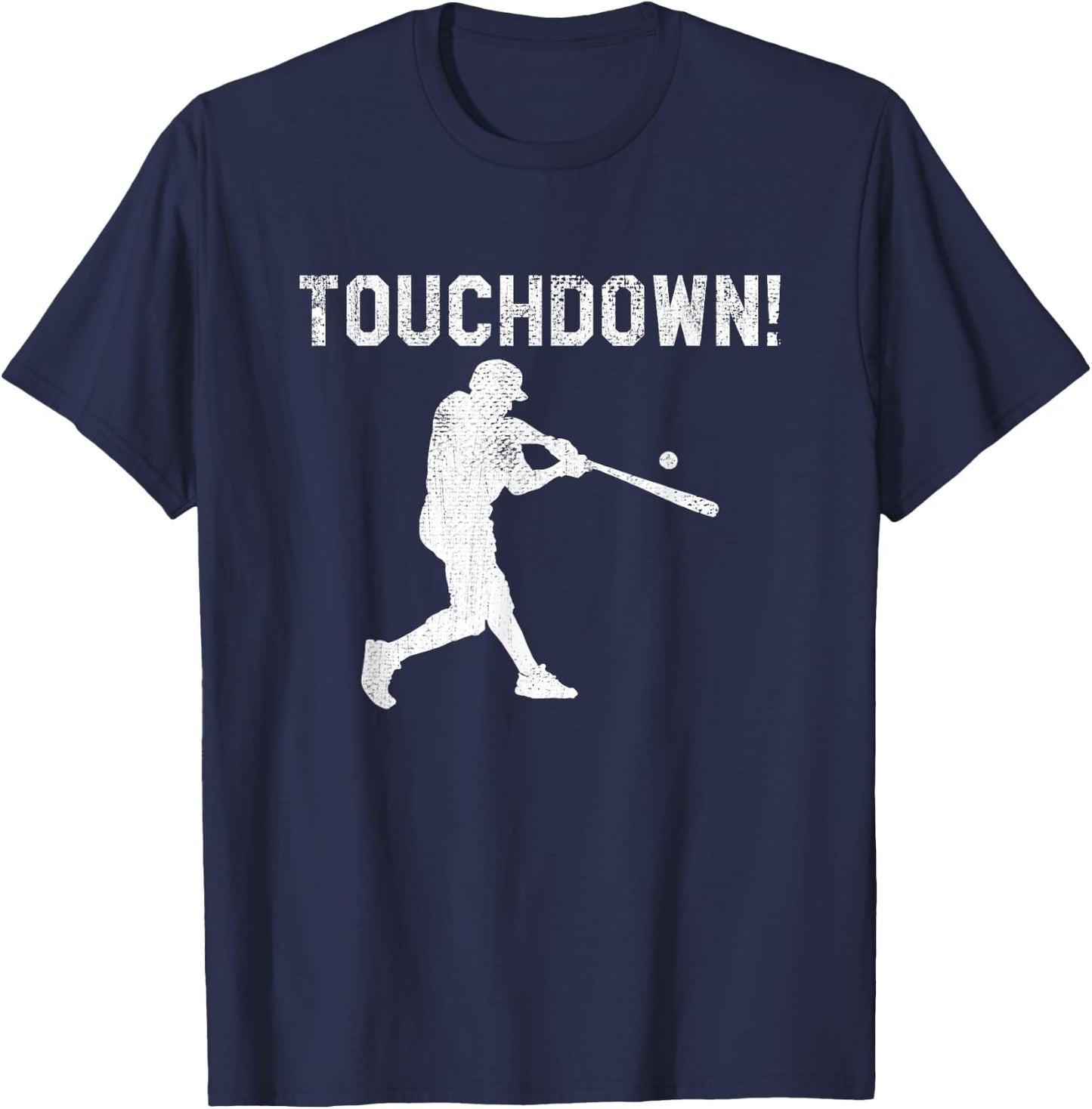 Baseball Shirts Woman Kids Touchdown Funny Fun Shirt T-Shirt - T-Shirt | Navy