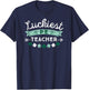 St Patricks Day PE Teacher Shirt Luckiest Physical Education Women Kids T-Shirt - T-Shirt | Navy