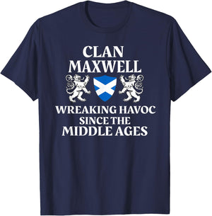 Maxwell Scottish Family Clan Scotland Name T-Shirt - T-Shirt | Navy