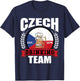 Czech Drinking Team Funny Republic Flag Beer Party Gift T-Shirt - T-Shirt | Navy