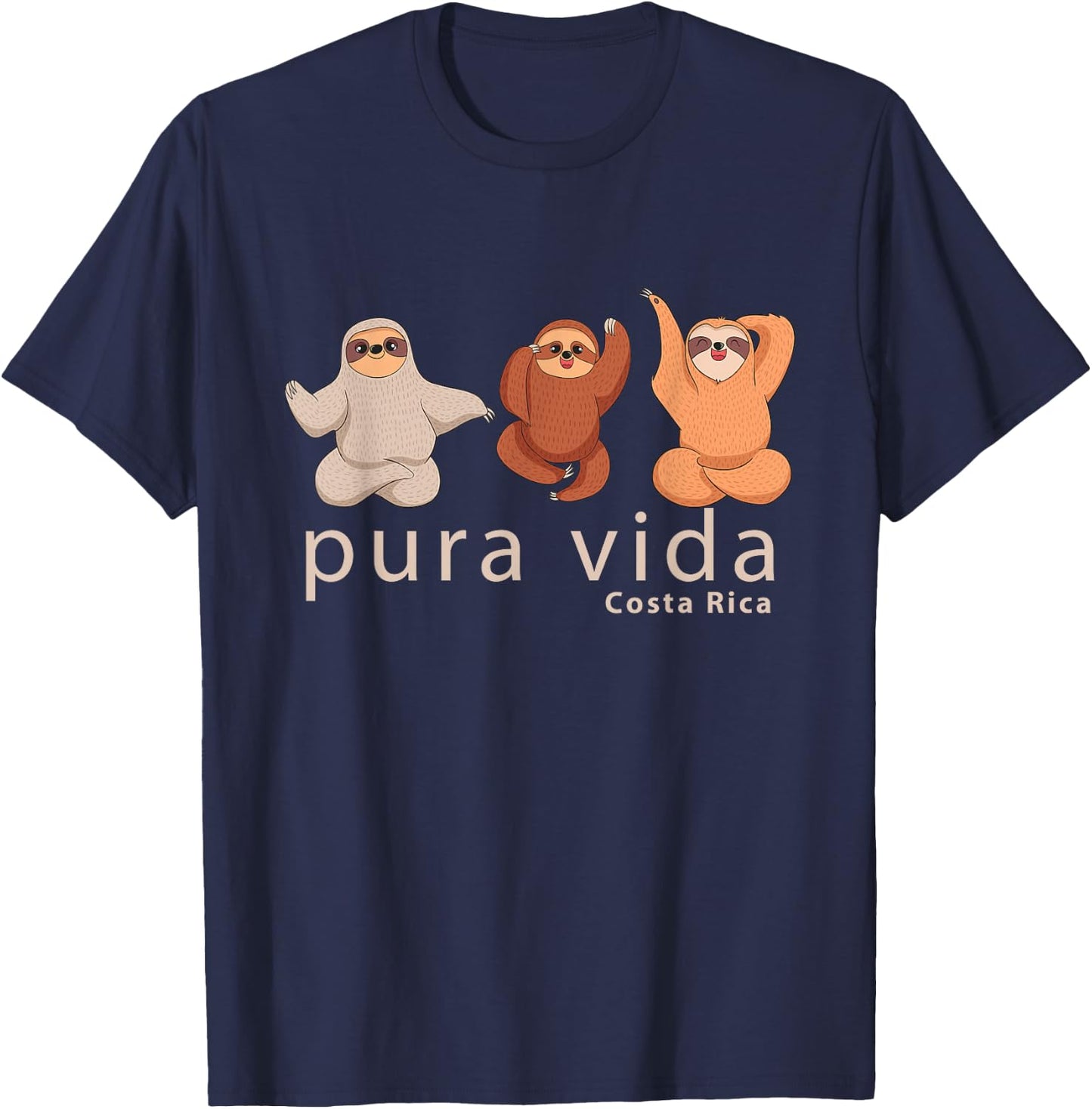 Costa Rica Sloth T Shirt T-Shirt - T-Shirt | Navy