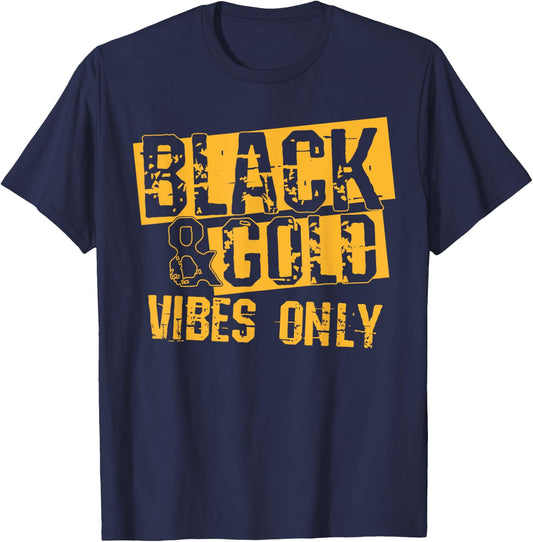 Black Gold Game Day Group Shirt for High School Football T-Shirt - T-Shirt | Navy