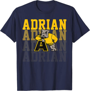 Adrian College Retro Vintage Design Women Boy Girl T-Shirt - T-Shirt | Navy