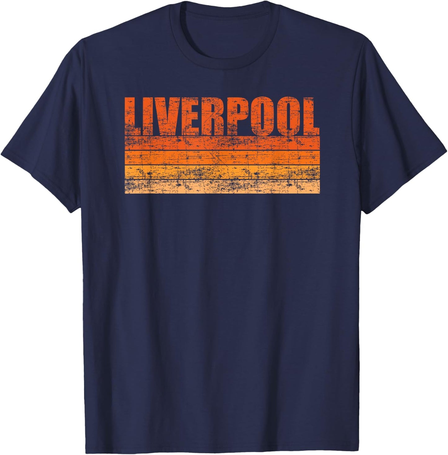 Liverpool Shirt Vintage Retro England T-Shirt - T-Shirt | Navy