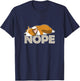 Nope Lazy Corgi Shirt T-Shirt - T-Shirt | Navy