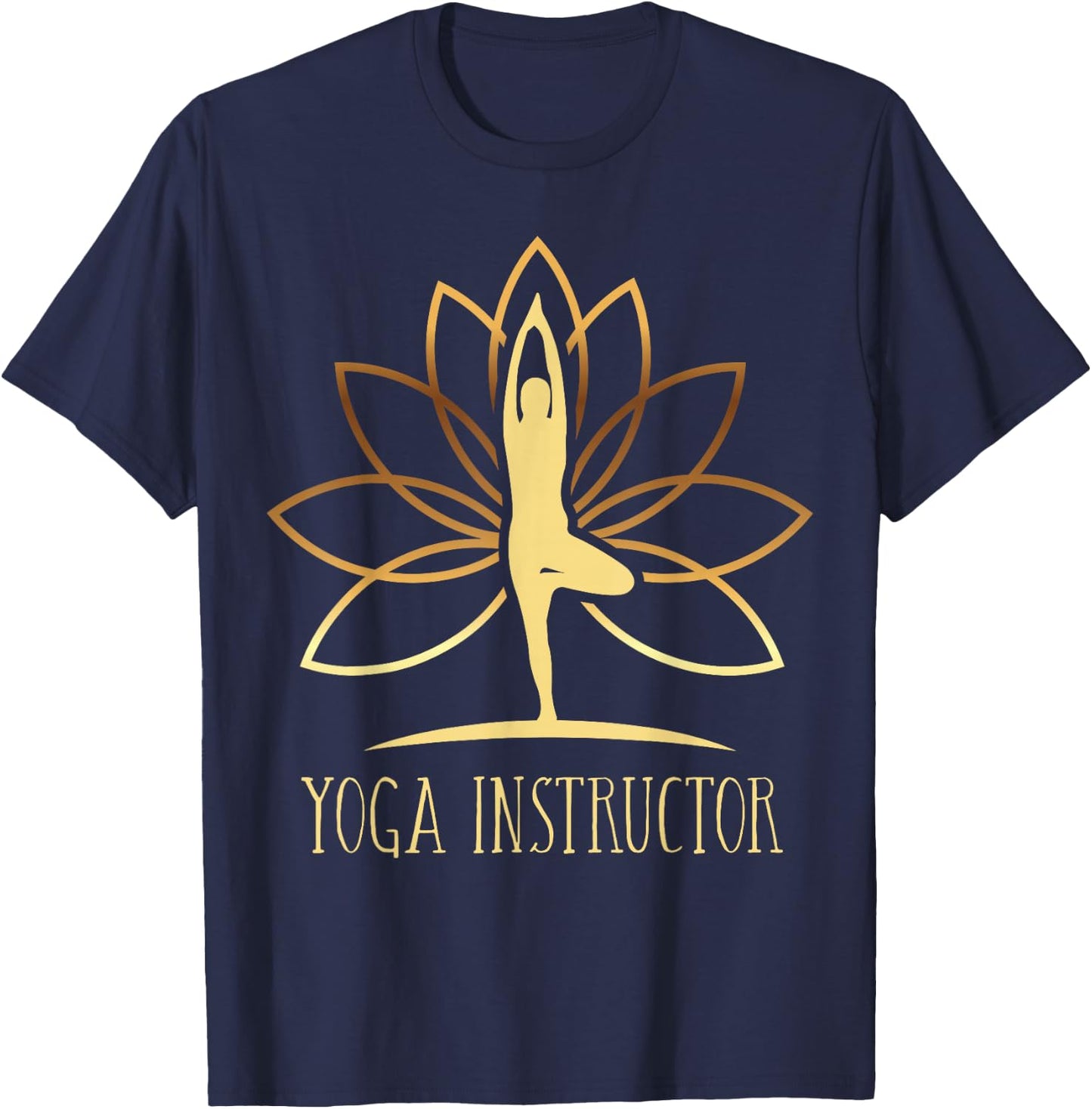 Yoga Instructor Trainer Teacher Namaste Zen Mindfulness Yoga T-Shirt - T-Shirt | Navy