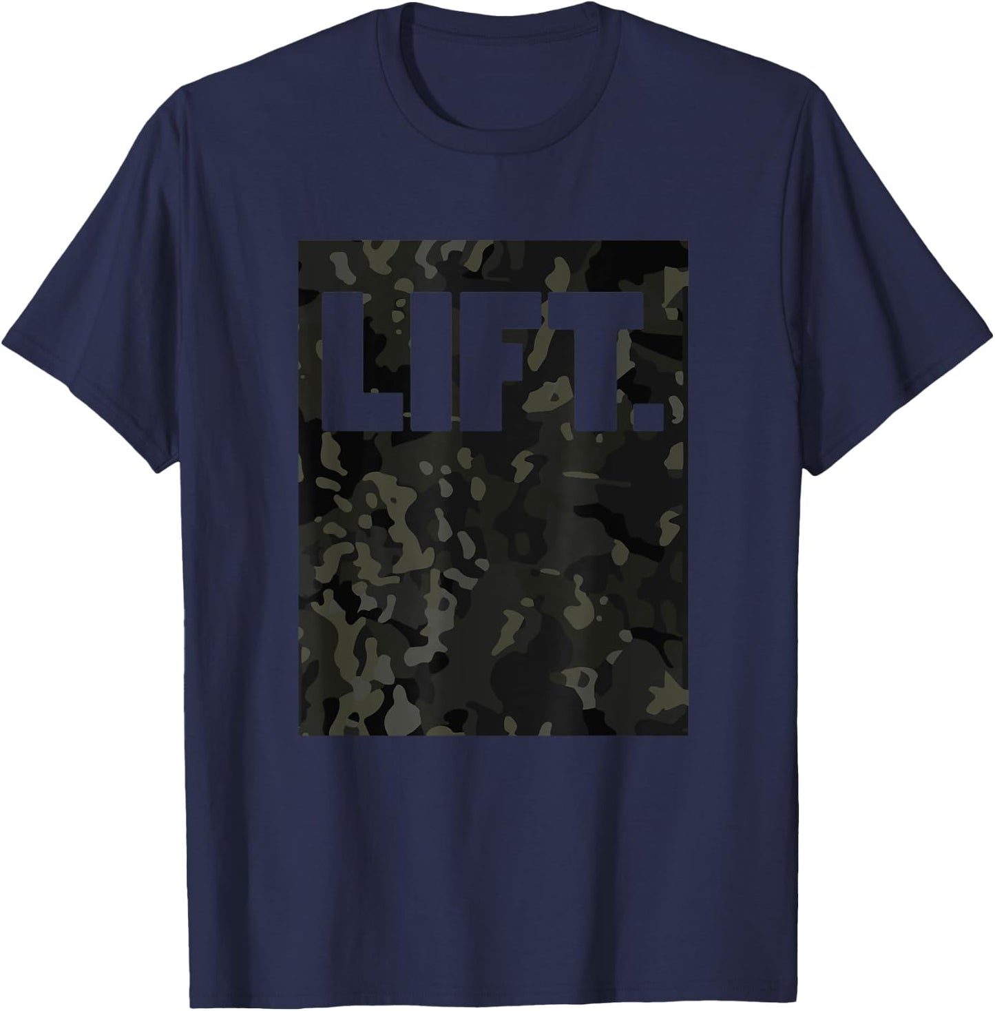 Camo black Multi Gym for Weightlifters & bodybuilder T-Shirt - T-Shirt | Navy