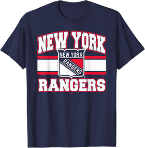 New York Rangers Stripe Royal Blue Officially Licensed T-Shirt - T-Shirt | Navy