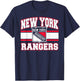 New York Rangers Stripe Royal Blue Officially Licensed T-Shirt - T-Shirt | Navy