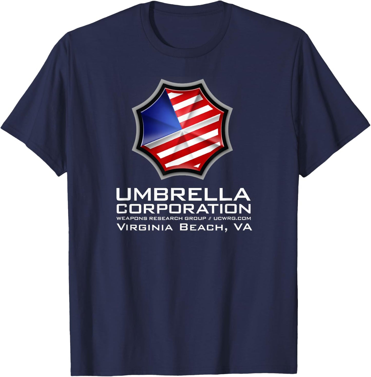 Umbrella Corporation Patriotic American Flag T-Shirt - T-Shirt | Navy