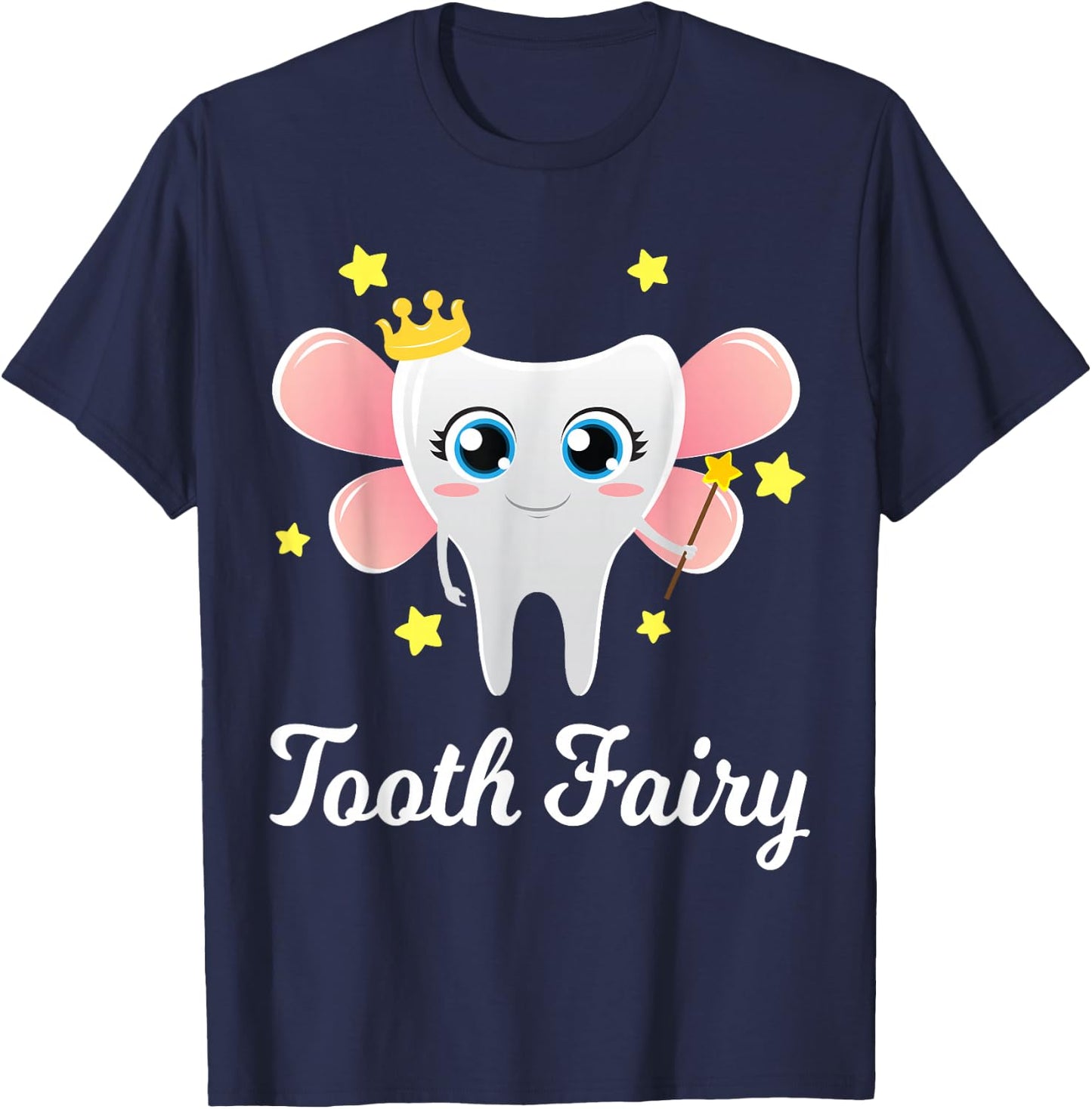 Tooth Fairy Shirt Funny Halloween Costume Gift Dentist Girl T-Shirt - T-Shirt | Navy