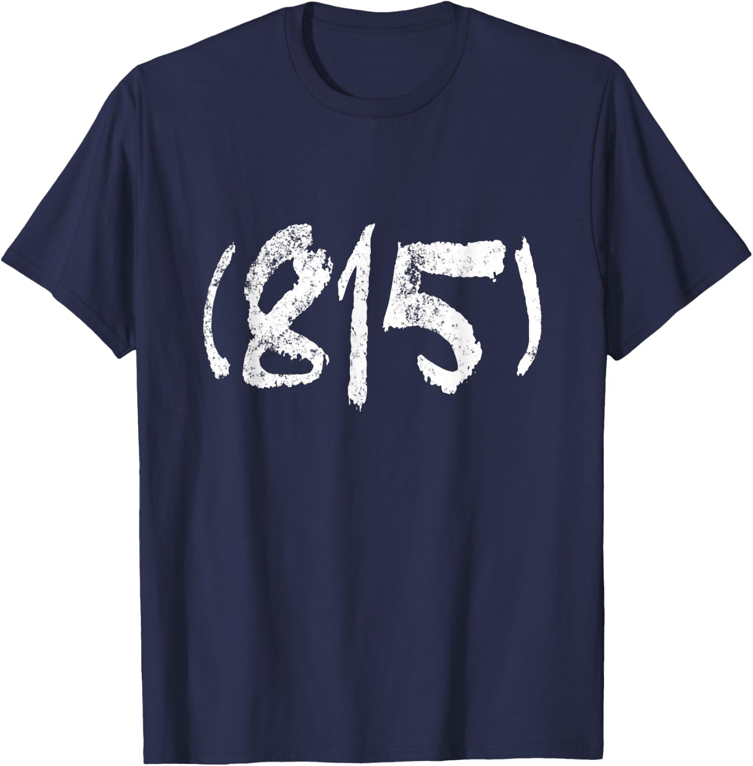 Rockford 815 Area Code T-Shirt - T-Shirt | Navy