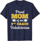 Proud Mom of an 8th Grade Valedictorian T-Shirt - T-Shirt | Navy