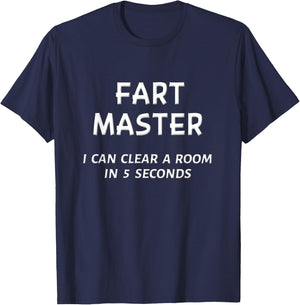 Funny Fart Joke Shirt Men Farting Boys Dad Husband Farter T-Shirt - T-Shirt | Navy